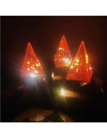 Piramide AMOR mesita de noche LEDS ansiedad autoestima miedos