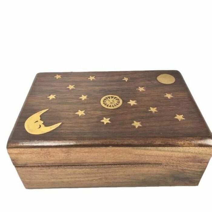 Caja madera sol y luna