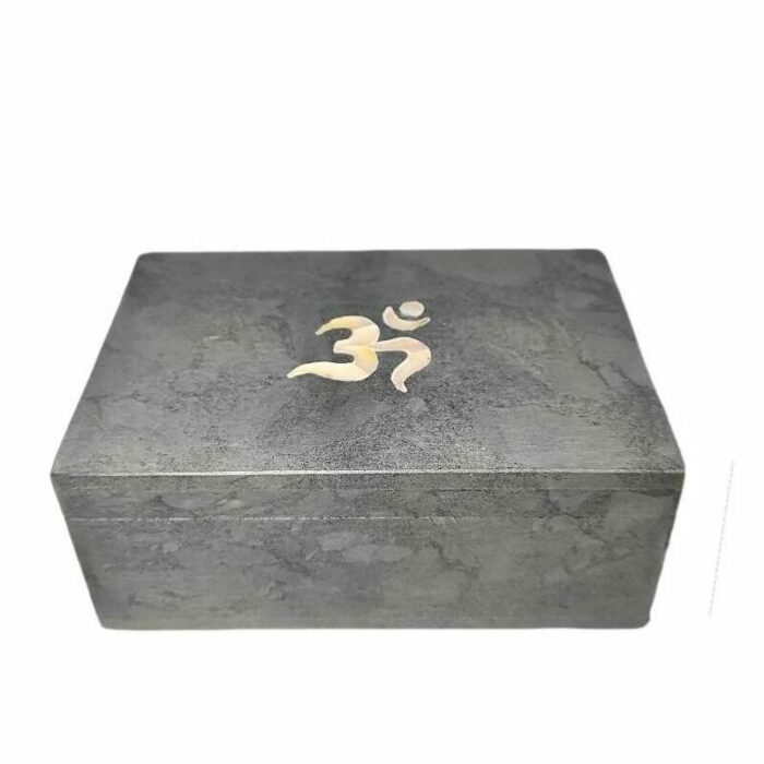 Caja jabon piedra OM nacar