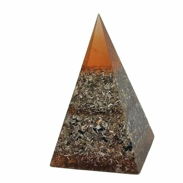 Orgonita piramide naranja pequeña anti wifi 5g