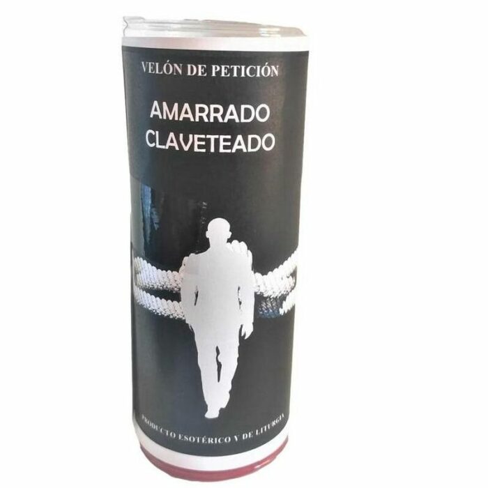 Velón amarrado y claveteado