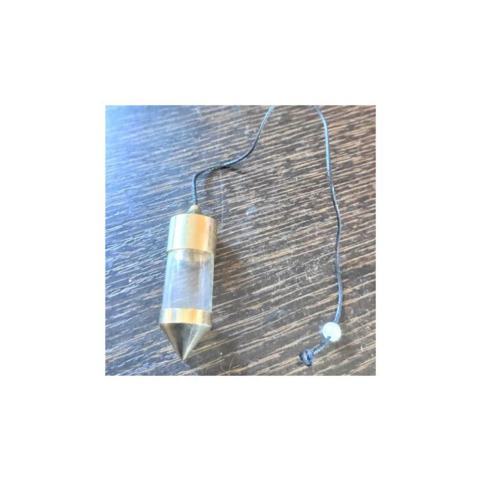 Pendulo metal testigo transparente