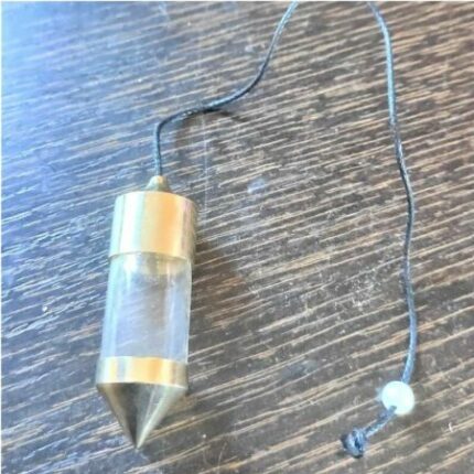 Pendulo metal testigo transparente