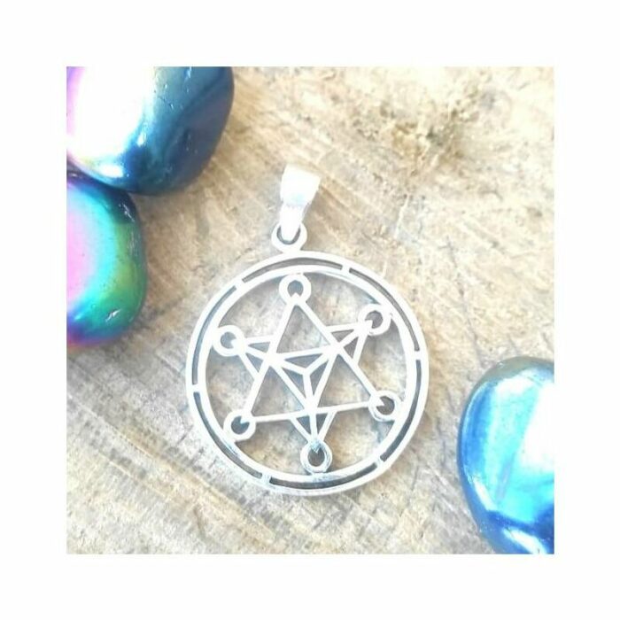 Colgante merkaba plata ley